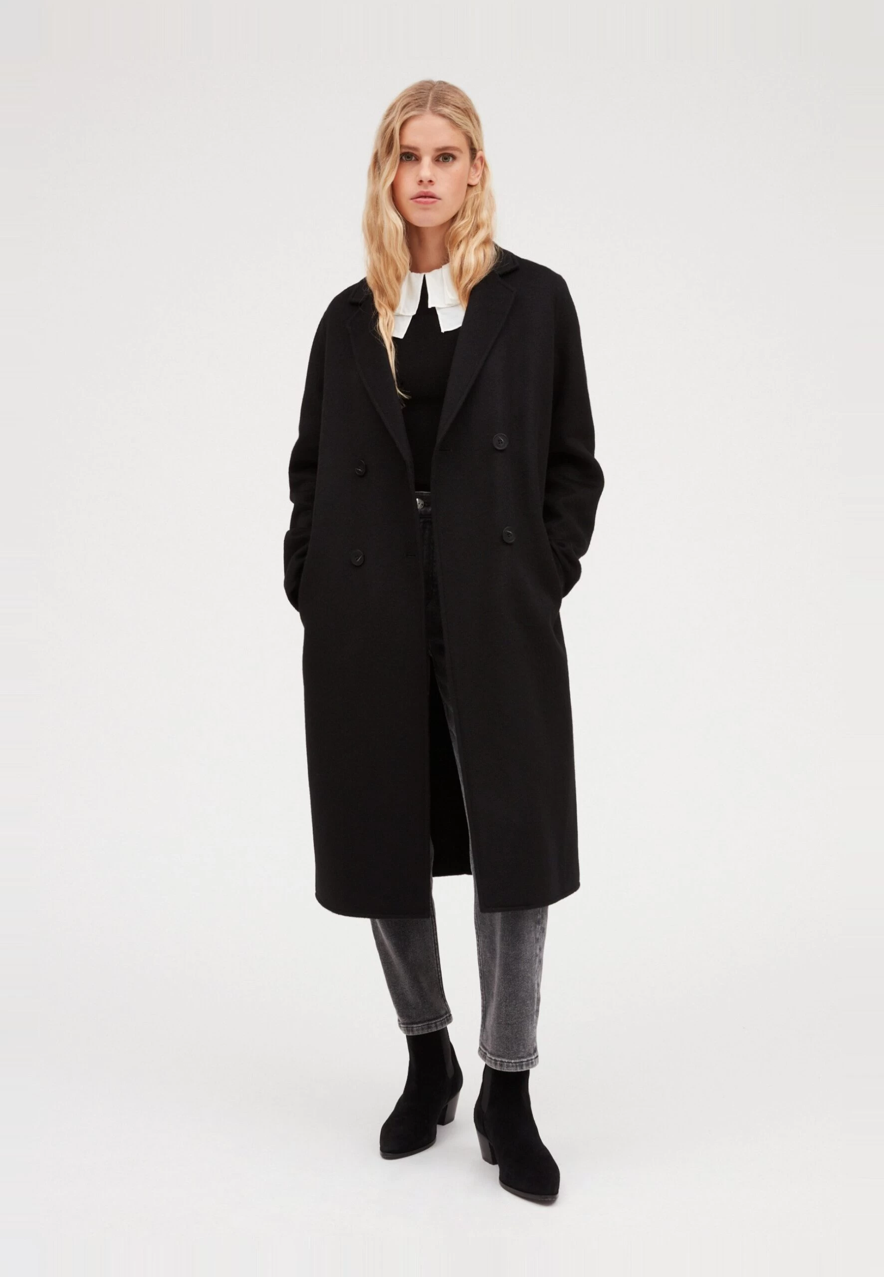 CLAUDIE PIERLOT Galant - Manteau Classique - Noir 4 CLAUDIE PIERLOT Galant - Manteau Classique - Noir – Image 2