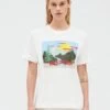 CLAUDIE PIERLOT Tocamp - T-Shirt Imprimé - Ecru