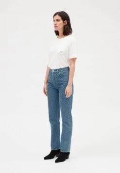 CLAUDIE PIERLOT Paros - Jean Droit - Denim Mid Blue -Claudie Pierlot Mode 69ff806faad74c638d2d5de1da3426c6