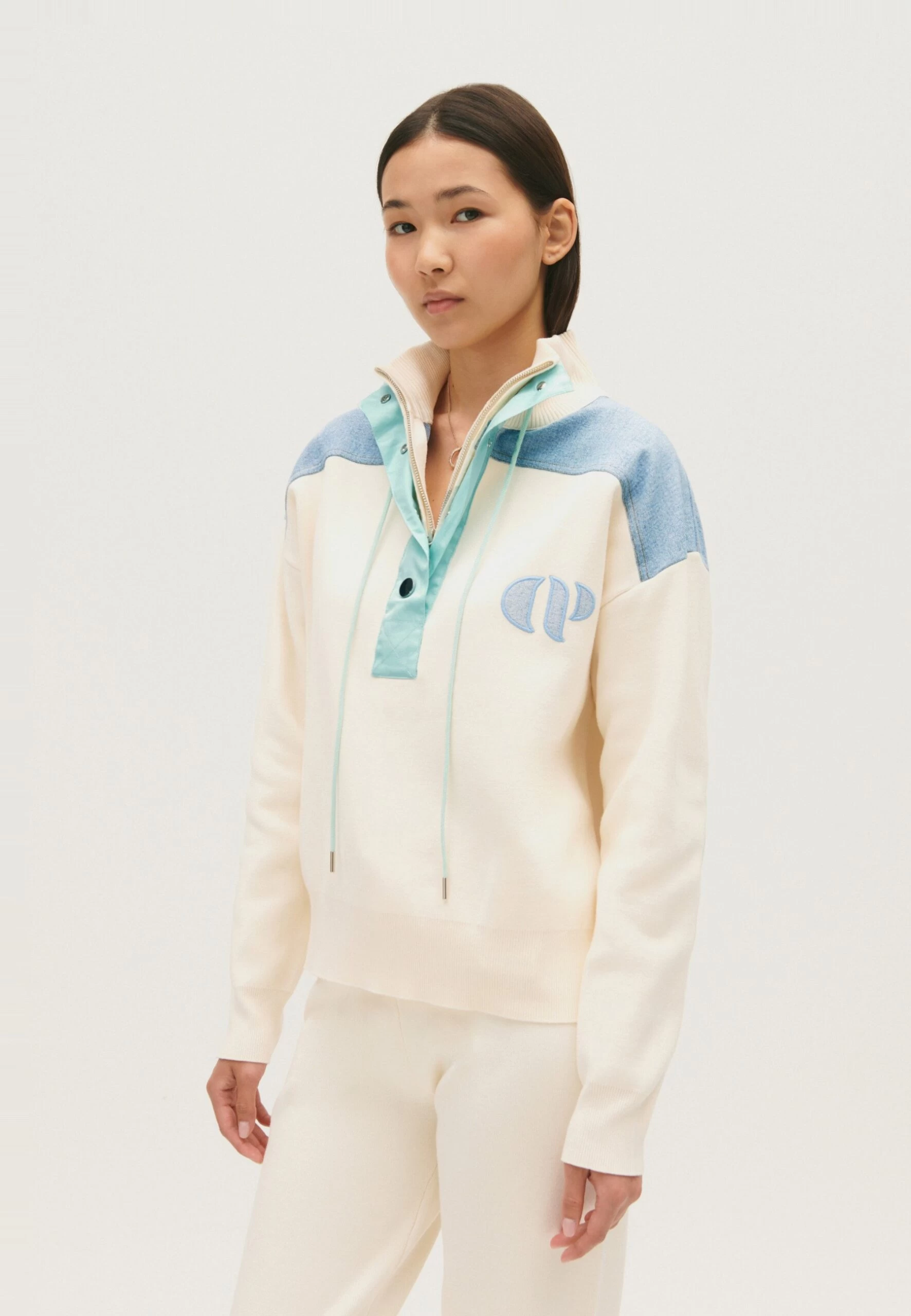 CLAUDIE PIERLOT Minimumbis - Sweatshirt - Ecru 6 CLAUDIE PIERLOT Minimumbis - Sweatshirt - Ecru – Image 4