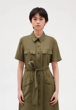 CLAUDIE PIERLOT Repos - Robe Chemise - Kaki -Claudie Pierlot Mode 6be0e42ecdb54744befcfce54770d01f