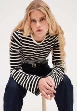 CLAUDIE PIERLOT Trocadera - T-Shirt À Manches Longues - Bicolore -Claudie Pierlot Mode 6d340140878a41bf92fa966a9e67811f