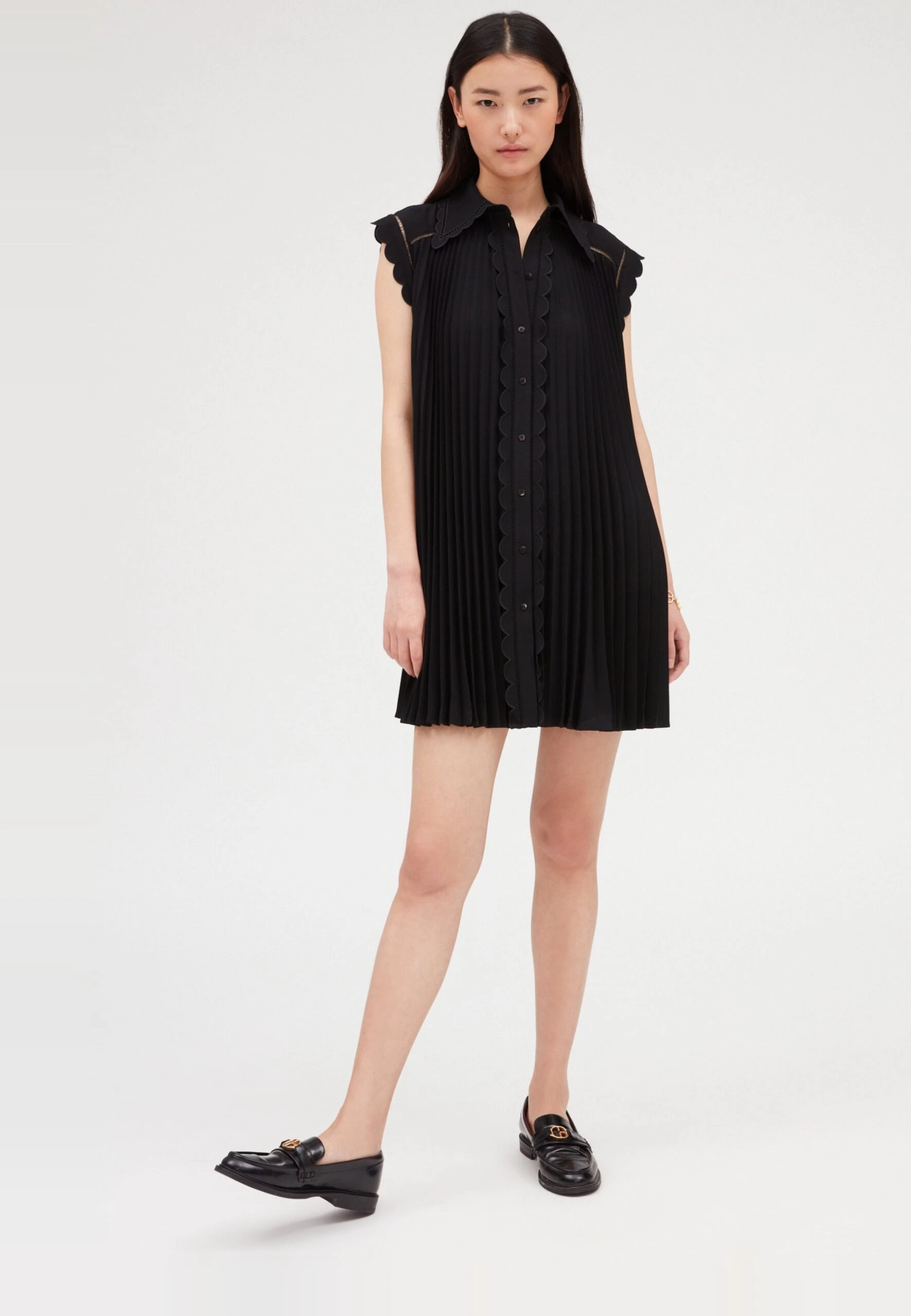 CLAUDIE PIERLOT Ramo - Robe Chemise - Noir 4 CLAUDIE PIERLOT Ramo - Robe Chemise - Noir – Image 2