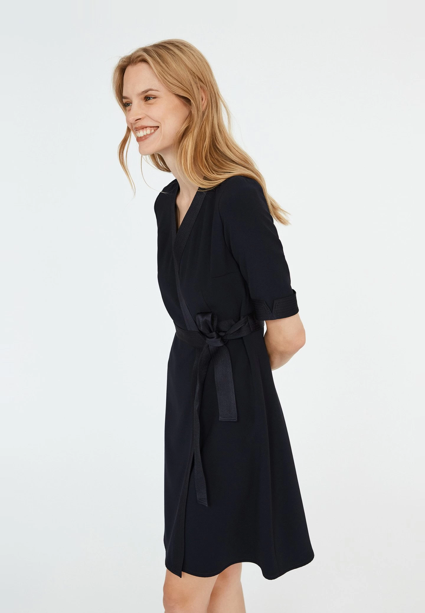 CLAUDIE PIERLOT Rosilea - Robe De Jour - Marine 6 CLAUDIE PIERLOT Rosilea - Robe De Jour - Marine – Image 4