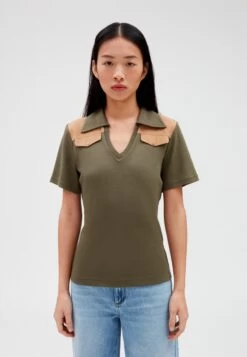 CLAUDIE PIERLOT Tavi - Polo - Kaki