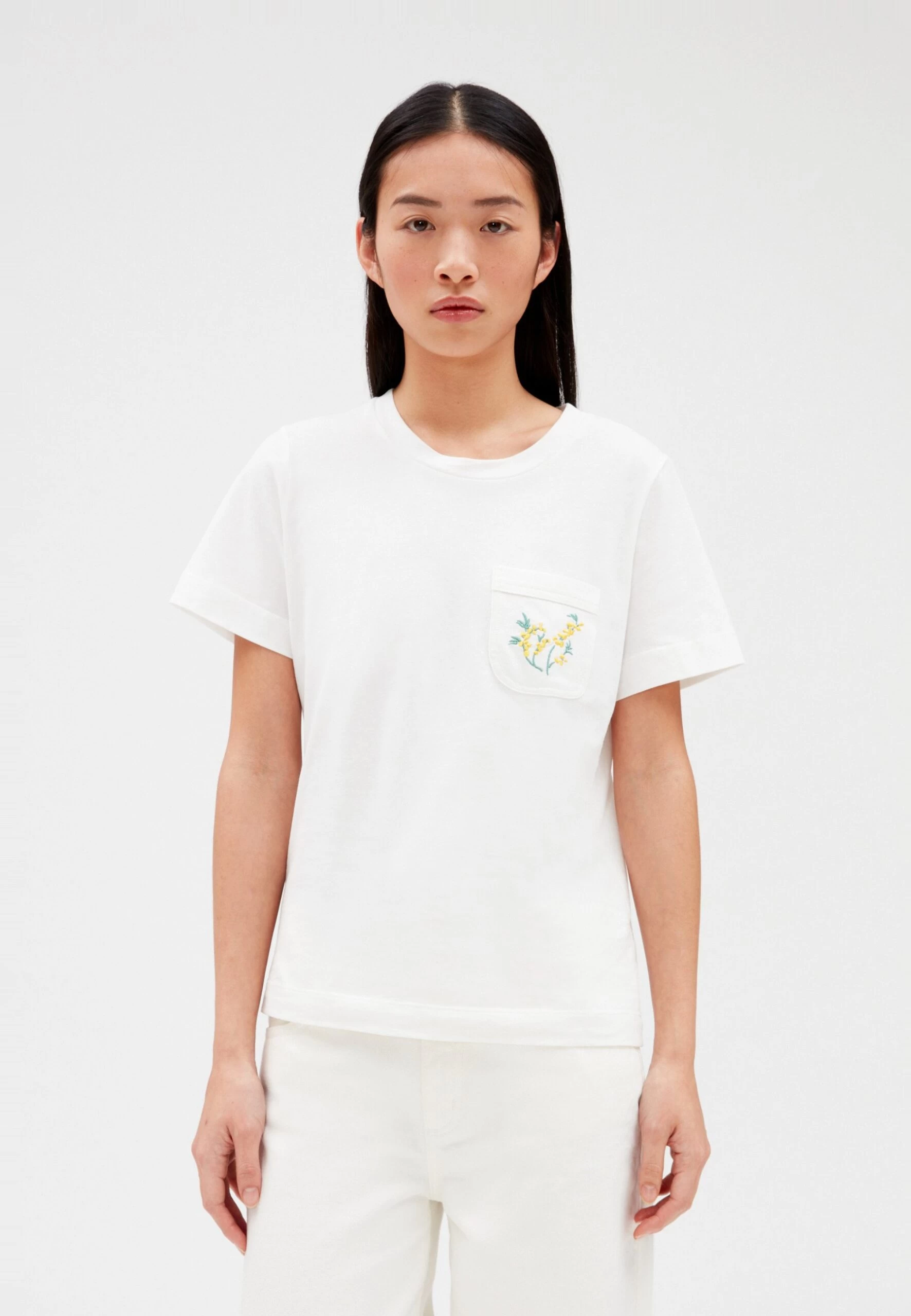 CLAUDIE PIERLOT Tim - T-Shirt Basique - Ecru 3 CLAUDIE PIERLOT Tim - T-Shirt Basique - Ecru