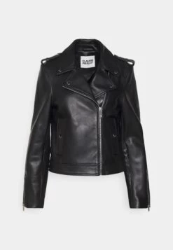CLAUDIE PIERLOT Veste En Cuir - Noir -Claudie Pierlot Mode 7b21d34e473246c89b05246e62fba3c6