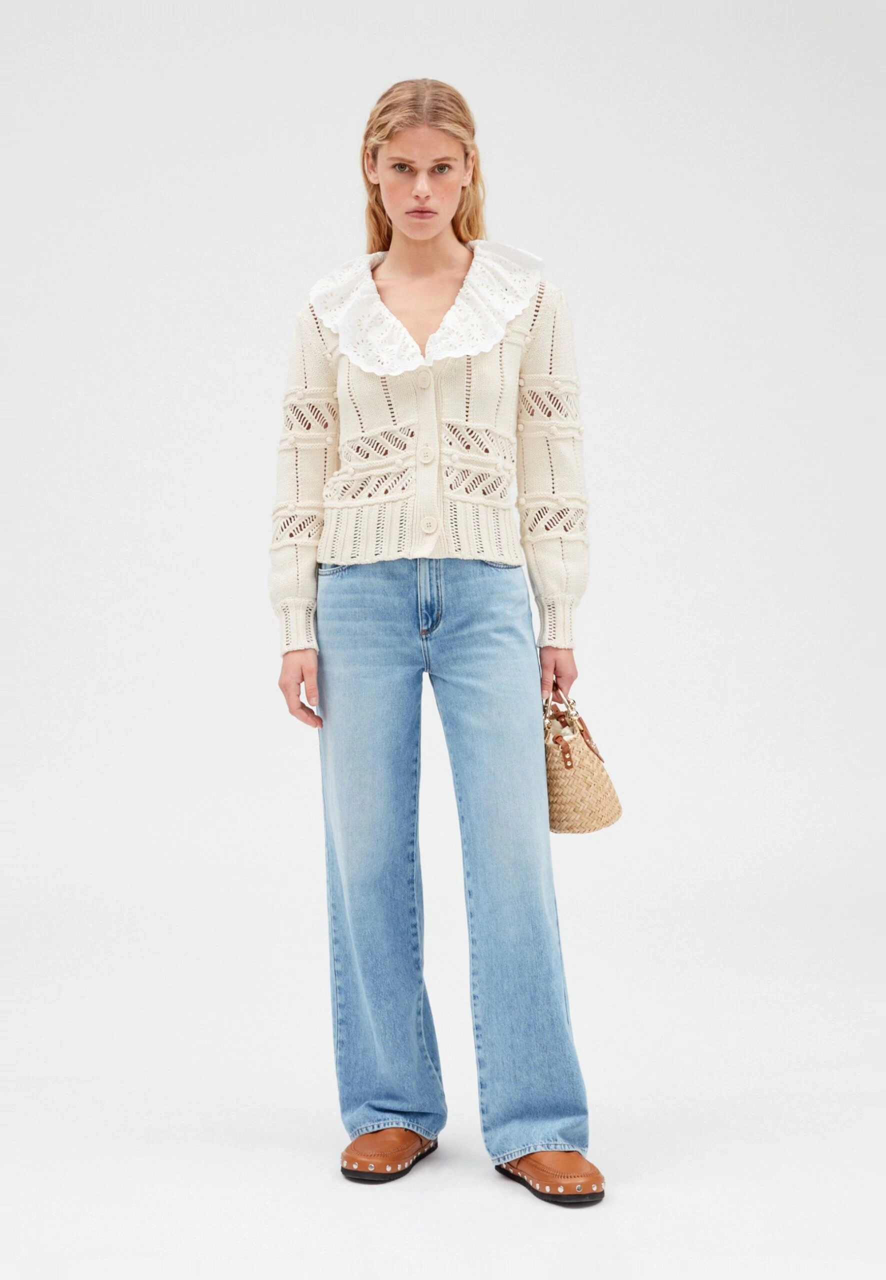 CLAUDIE PIERLOT Madelaine - Gilet - Ecru 4 CLAUDIE PIERLOT Madelaine - Gilet - Ecru – Image 2