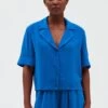 CLAUDIE PIERLOT Curiositesoie - Chemisier - Bleu Santorin -Claudie Pierlot Mode 81a923c1ed5f493896dd219c30e7ecba