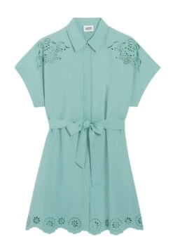 CLAUDIE PIERLOT Raflia - Robe Chemise - Vert D Eau -Claudie Pierlot Mode 824fa3e4dc804d08ab677f585f98e94e