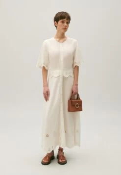 CLAUDIE PIERLOT Radeau - Robe Longue - Ecru