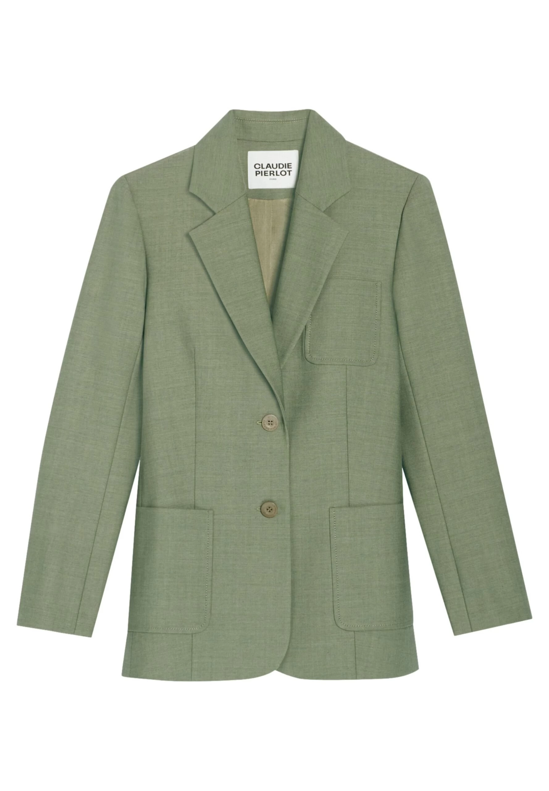 CLAUDIE PIERLOT Violaine - Manteau Court - Lichen 7 CLAUDIE PIERLOT Violaine - Manteau Court - Lichen – Image 5