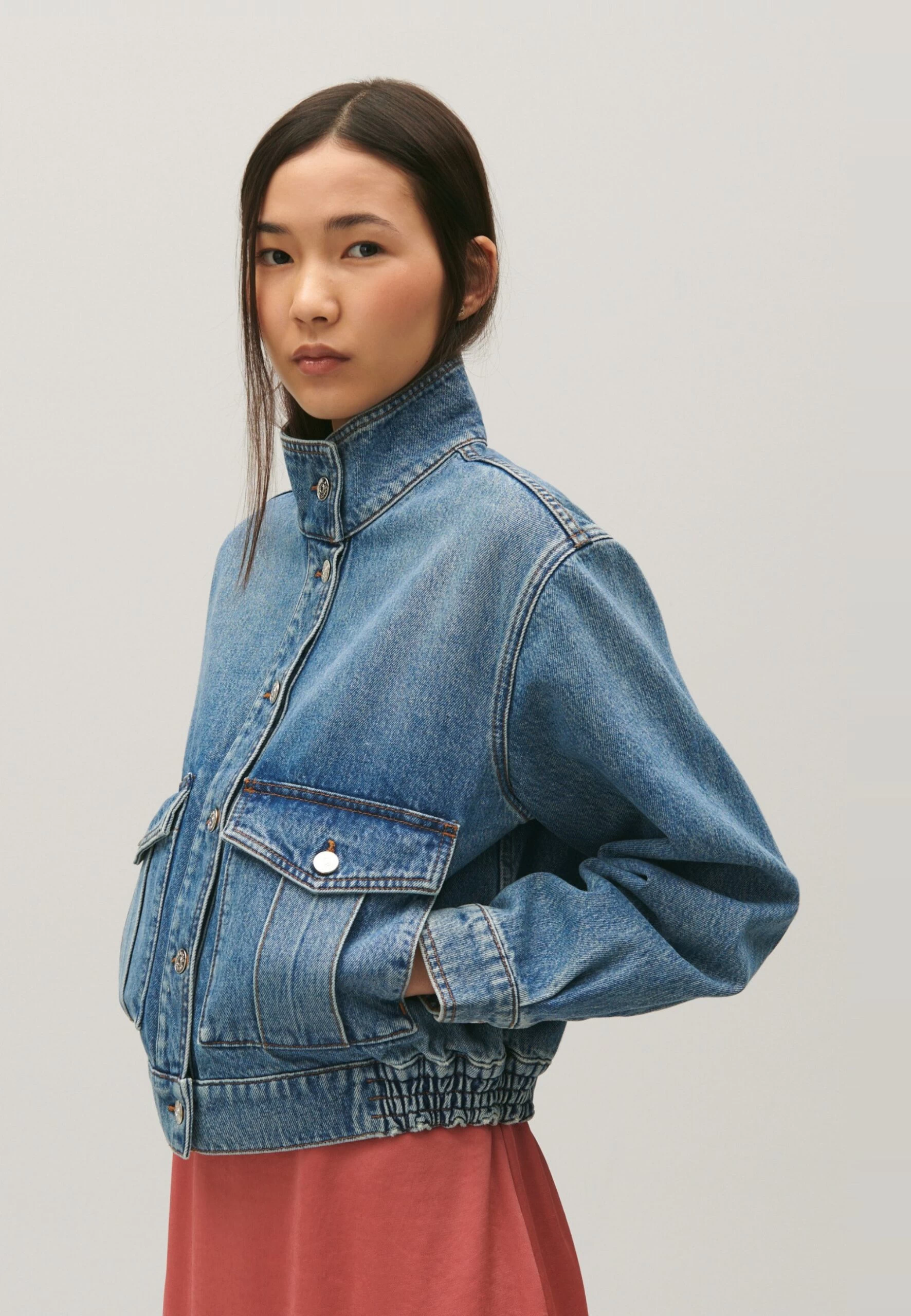 CLAUDIE PIERLOT Volume - Veste En Jean - Denim Mid Blue 6 CLAUDIE PIERLOT Volume - Veste En Jean - Denim Mid Blue – Image 4