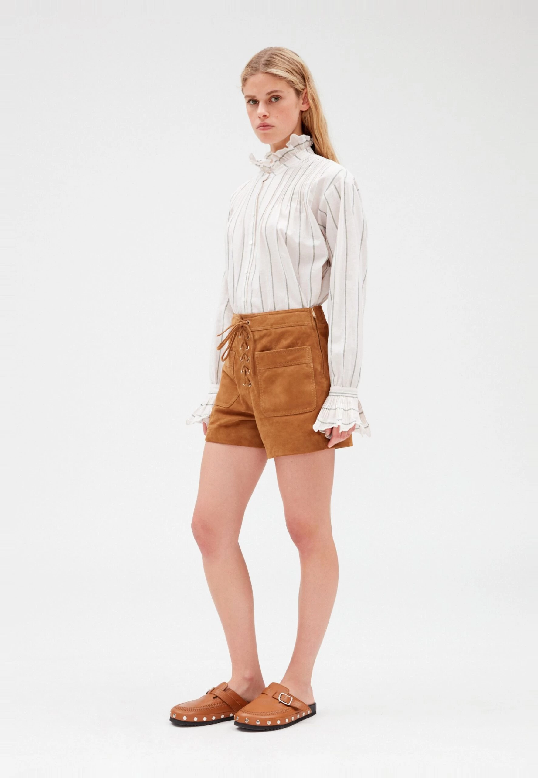 CLAUDIE PIERLOT Chris - Short - Camel 6 CLAUDIE PIERLOT Chris - Short - Camel â Image 4
