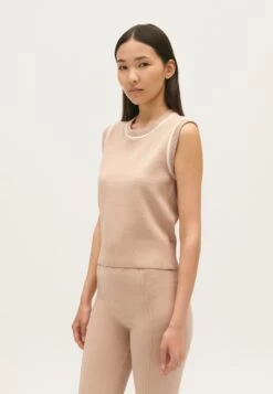 CLAUDIE PIERLOT Majusculeter - Débardeur - Beige Clair -Claudie Pierlot Mode 99b7409b83e8497298c42ca4fa82c16d
