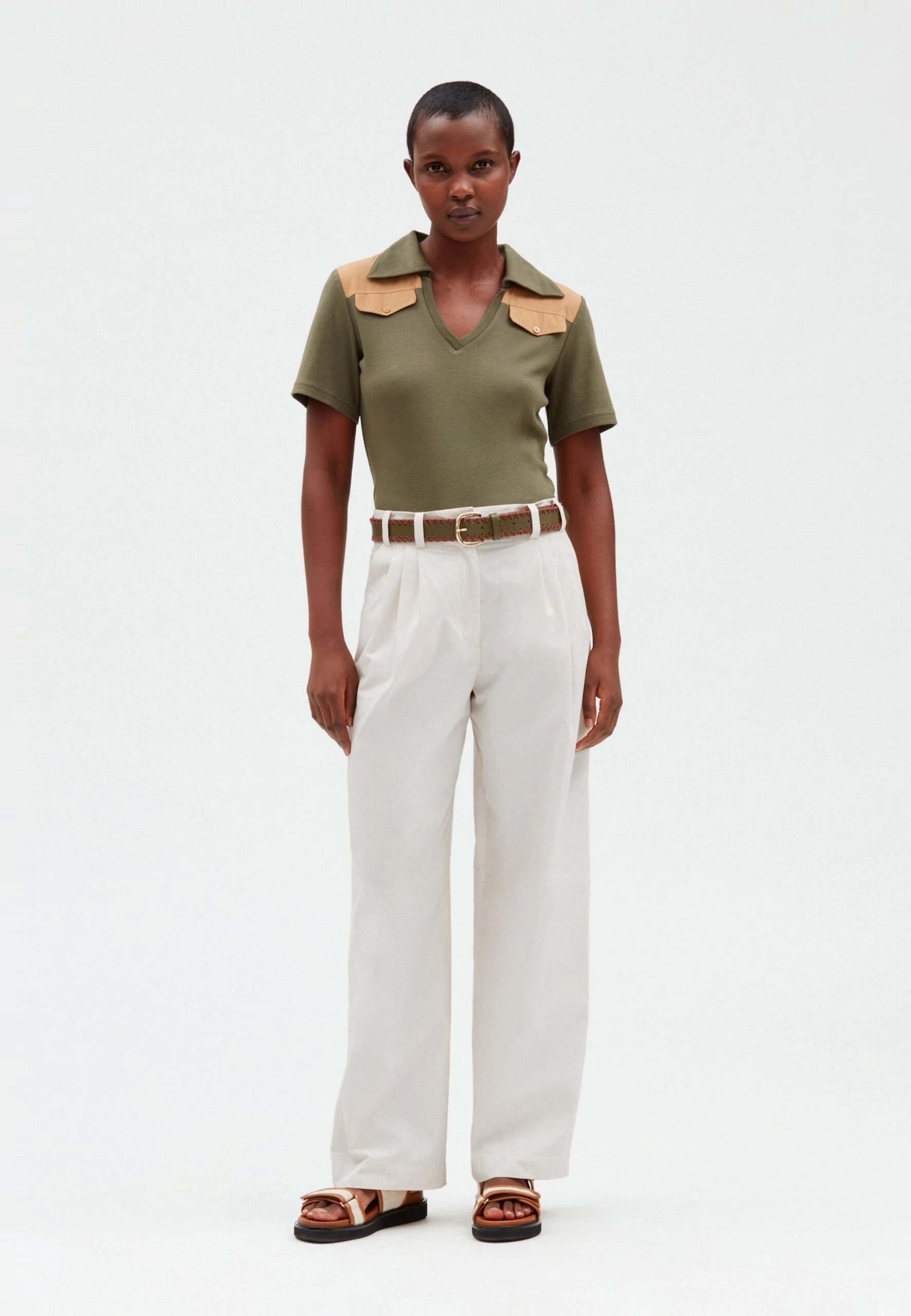 CLAUDIE PIERLOT Pearl - Pantalon Classique - Ivoire 4 CLAUDIE PIERLOT Pearl - Pantalon Classique - Ivoire – Image 2