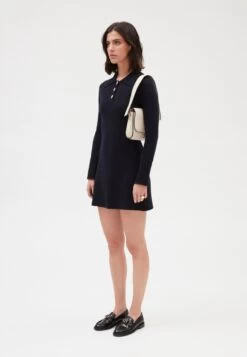 CLAUDIE PIERLOT Mousson - Robe Fourreau - Marine -Claudie Pierlot Mode 9b4c560ee10c42d7b251f668852e1b5a