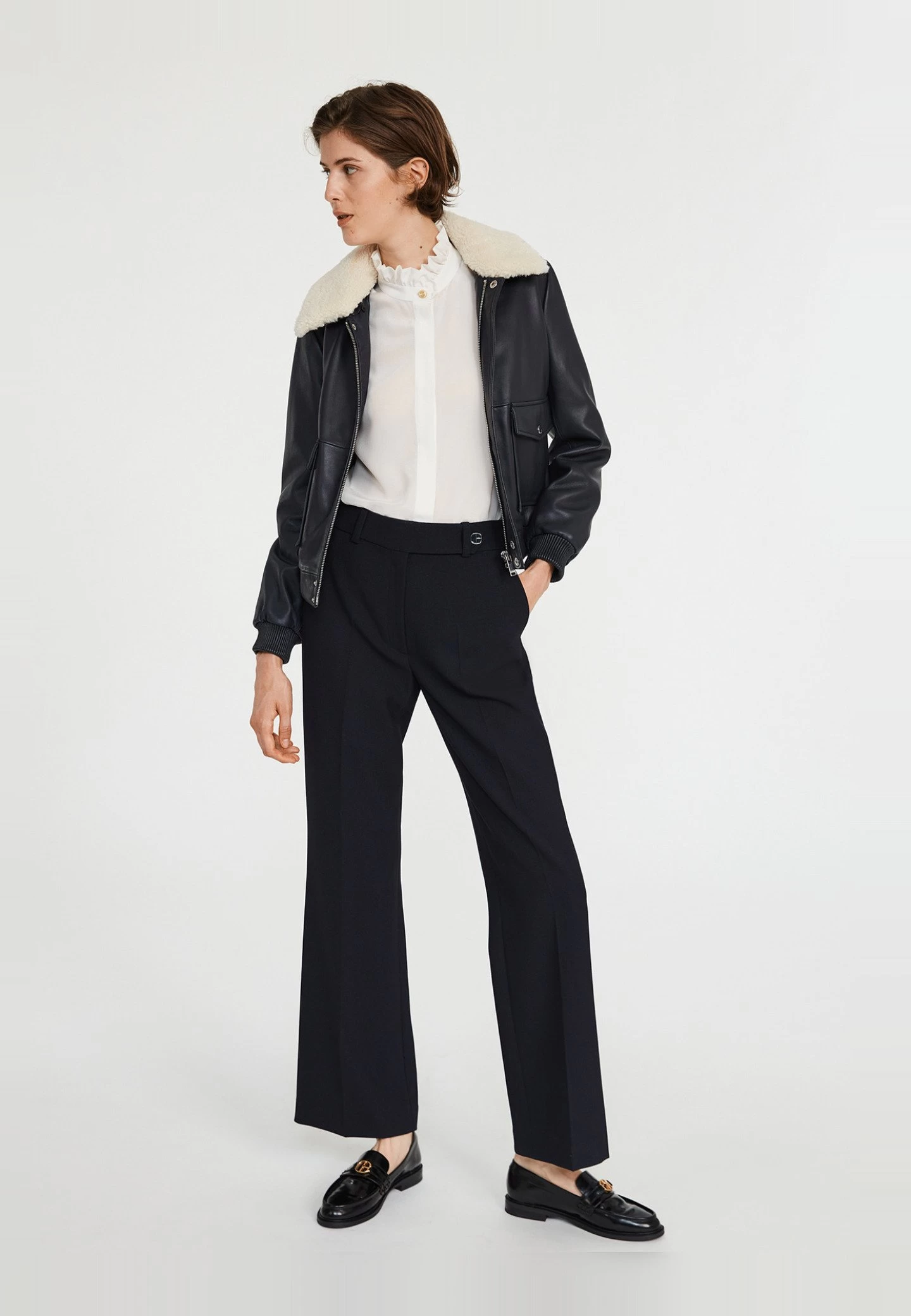 CLAUDIE PIERLOT Pixia - Pantalon Classique - Marine 4 CLAUDIE PIERLOT Pixia - Pantalon Classique - Marine – Image 2