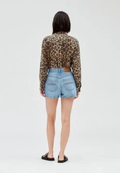 CLAUDIE PIERLOT Earth - Short En Jean - Denim Light Blue -Claudie Pierlot Mode 9c80f5bb412543669178b6e0310f62ba