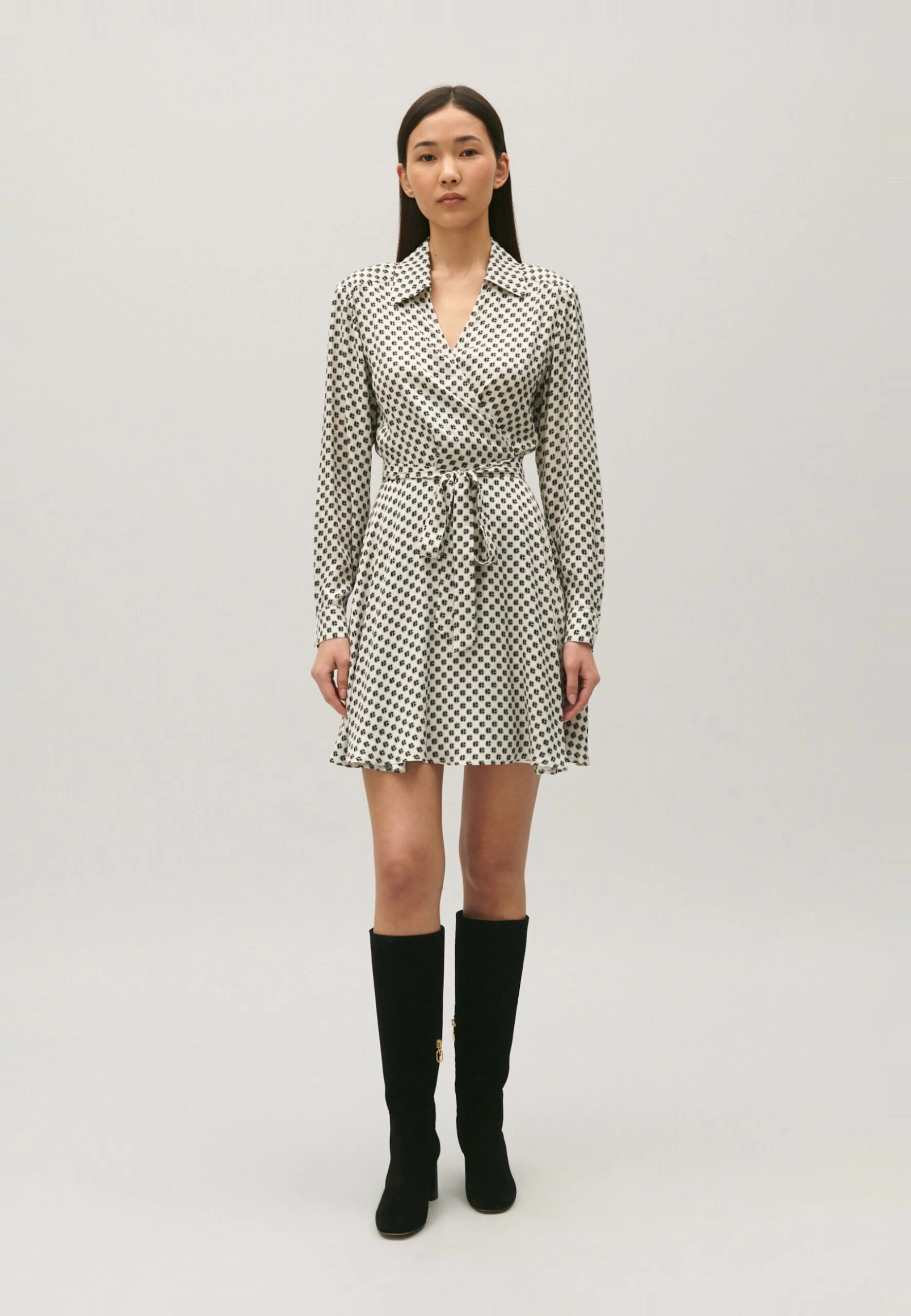 CLAUDIE PIERLOT Rixiemonogramme - Robe Chemise - Print Clair 4 CLAUDIE PIERLOT Rixiemonogramme - Robe Chemise - Print Clair â Image 2