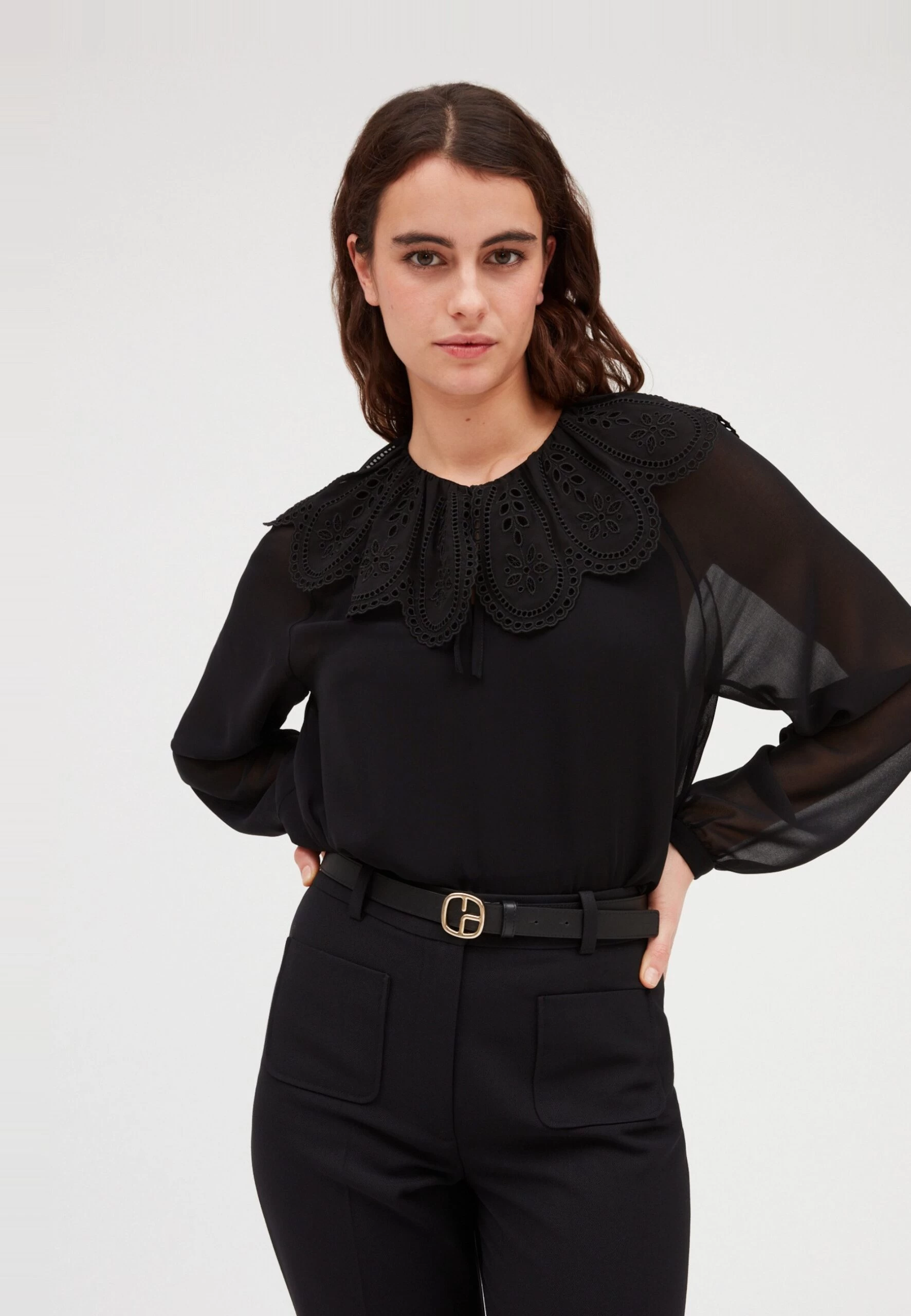 CLAUDIE PIERLOT Badelbis - Blouse - Noir 6 CLAUDIE PIERLOT Badelbis - Blouse - Noir – Image 4