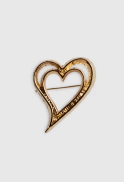 CLAUDIE PIERLOT Broche Cœur Dorée