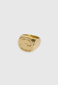 CLAUDIE PIERLOT Bague Monogramme Dorée