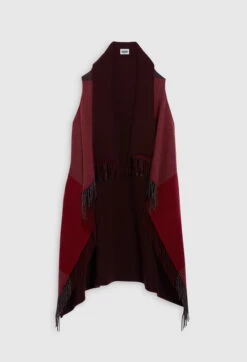 CLAUDIE PIERLOT Poncho Bordeaux Laine