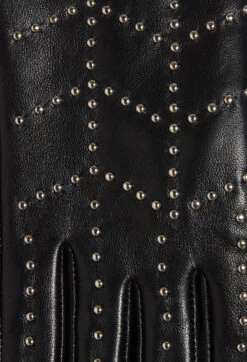 CLAUDIE PIERLOT Gants Noir Cuir Cloutés -Claudie Pierlot Mode Claudie CFABO00293 B001 H 9