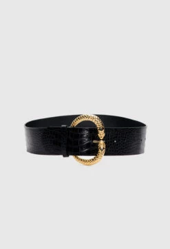 CLAUDIE PIERLOT Ceinture Boucle Cuir Noir