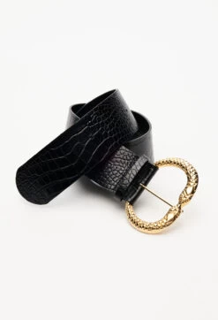 CLAUDIE PIERLOT Ceinture Boucle Cuir Noir -Claudie Pierlot Mode Claudie CFACE00049 B001 H 3