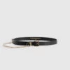 CLAUDIE PIERLOT Ceinture Cuir Noir Et Chaîne -Claudie Pierlot Mode Claudie CFACE00182 B001 H 1