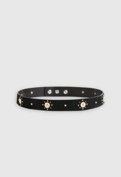 CLAUDIE PIERLOT Ceinture Bijoux Cuir Noir