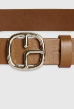 CLAUDIE PIERLOT Ceinture Cuir Monogramme Marron -Claudie Pierlot Mode Claudie CFACE00193 G004 H 3