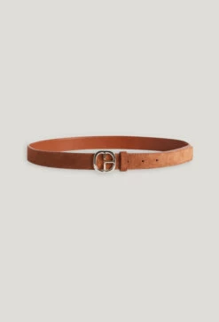 CLAUDIE PIERLOT Ceinture Cuir Suède Caramel