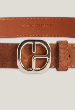 CLAUDIE PIERLOT Ceinture Cuir Suède Caramel -Claudie Pierlot Mode Claudie CFACE00213 G004 H 3