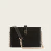 CLAUDIE PIERLOT Sac Pochette Cuir Suède Noir -Claudie Pierlot Mode Claudie CFAPM00150 B001 H 1