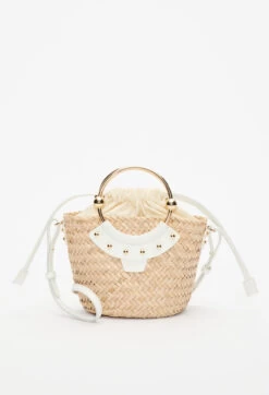 CLAUDIE PIERLOT Petit Panier Blanc Osier