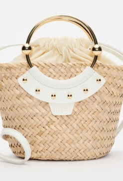 CLAUDIE PIERLOT Petit Panier Blanc Osier -Claudie Pierlot Mode Claudie CFASA00341 A007 H 3