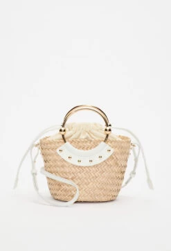 CLAUDIE PIERLOT Petit Panier Blanc Osier -Claudie Pierlot Mode Claudie CFASA00341 A007 H 5