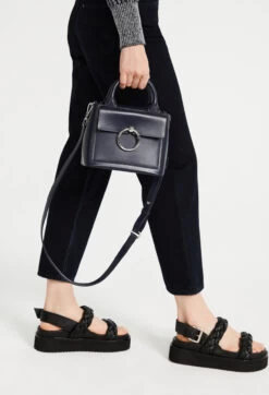 CLAUDIE PIERLOT Sac Anouck Mini Cuir Marine -Claudie Pierlot Mode Claudie CFASA00362 D002 H 5