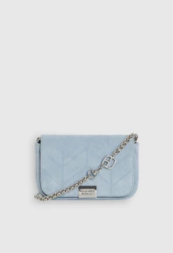 CLAUDIE PIERLOT Mini Sac Akilino Bleu Ciel Cuir