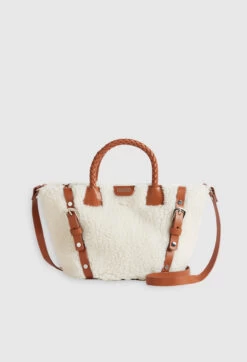 CLAUDIE PIERLOT Mini Sac Cabas Azelie Peau Lainée