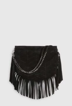 CLAUDIE PIERLOT Sac Anemone Frangé Cuir Suede