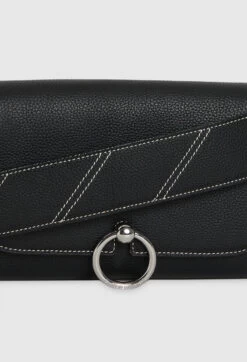 CLAUDIE PIERLOT Sac Anouchka Cuir Noir -Claudie Pierlot Mode Claudie CFASA00449 B001 H 6