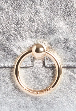 CLAUDIE PIERLOT Pochette Anouck Cuir Argent -Claudie Pierlot Mode Claudie CFASA00454 L007 H 5