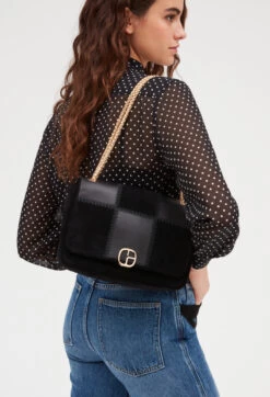 CLAUDIE PIERLOT Sac Angelo Noir Cuir -Claudie Pierlot Mode Claudie CFASA00466 B001 H 2