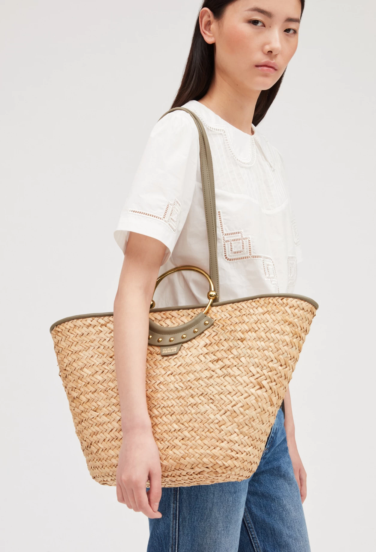 CLAUDIE PIERLOT Grand Panier Amily Paille 4 CLAUDIE PIERLOT Grand Panier Amily Paille – Image 2