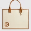 CLAUDIE PIERLOT Sac Cabas Auguste Toile Beige -Claudie Pierlot Mode Claudie CFASA00495 F003 H 1