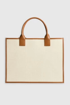 CLAUDIE PIERLOT Sac Cabas Auguste Toile Beige -Claudie Pierlot Mode Claudie CFASA00495 F003 H 4